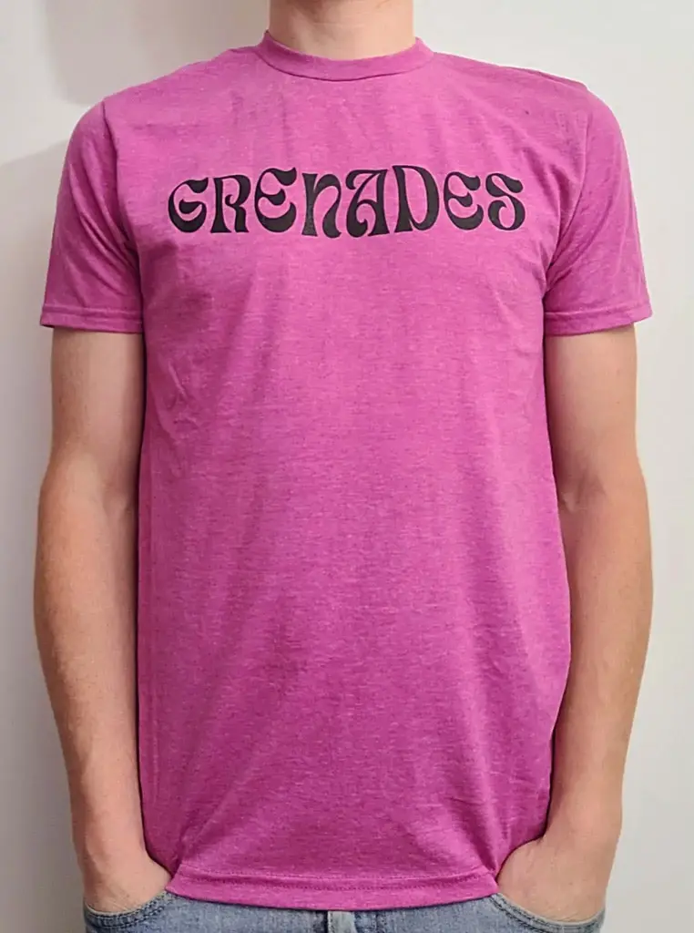T-Shirt Grenades Rose - Logo torse